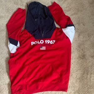 Xl Ralph Lauren polo pull over red white and blue